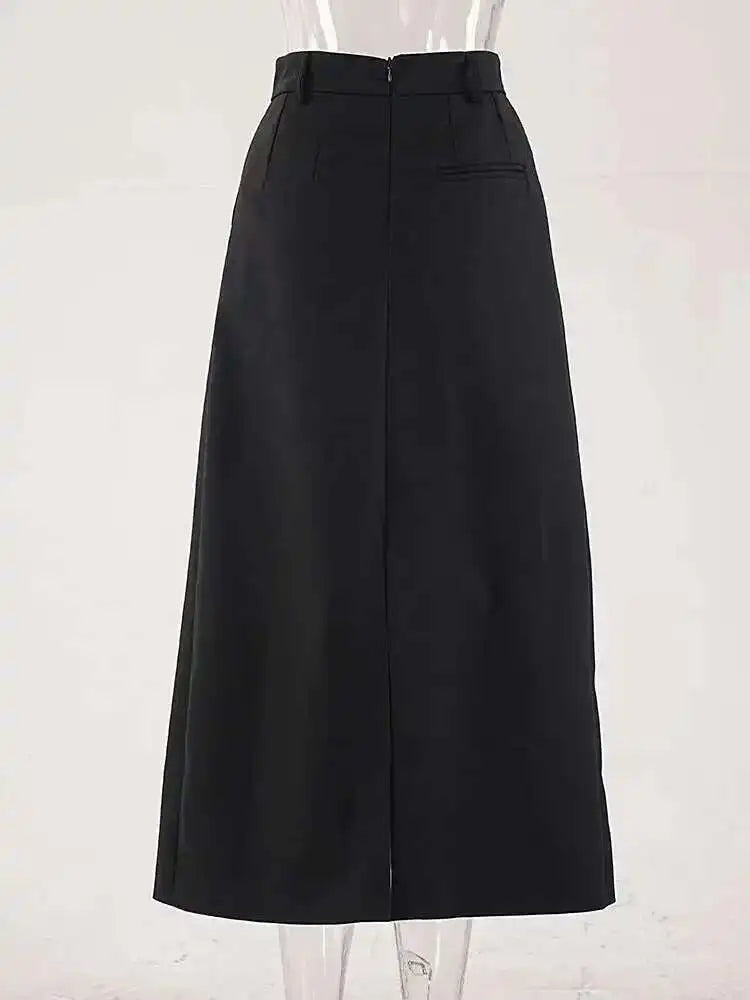 Pleated Shaped Elegant A-line Half-body Skirt High