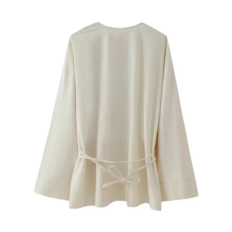 Long Sleeve Vintage Y2k Blouses and Trousers
