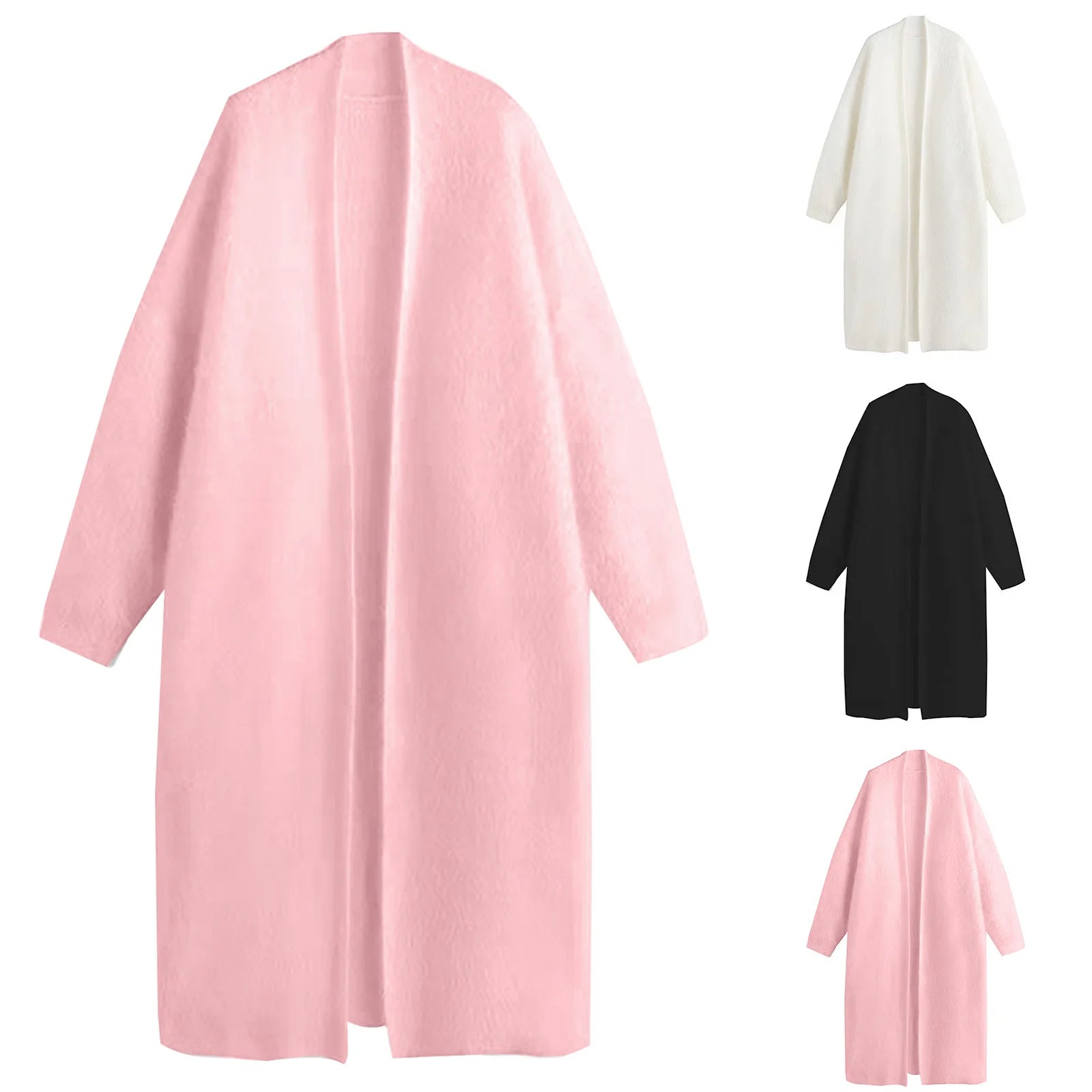 Long Sleeve Solid Color Autumn Knit Cardigan