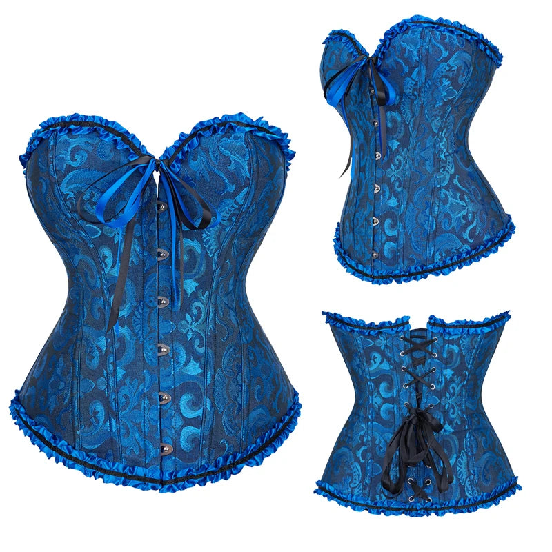 Elegant Gothic Floral Corsets