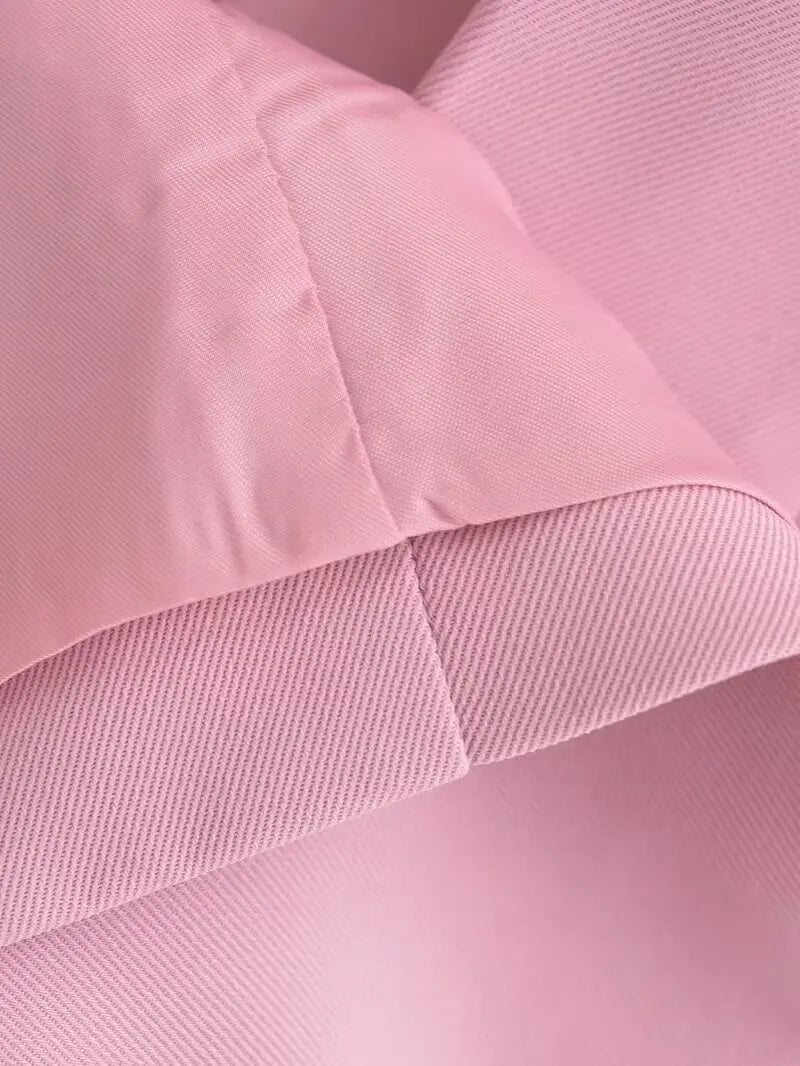 Elegant Blazer Pants Set Loose Lapel Single-breasted Jacket Coat Wide Leg Trousers Matching Suits