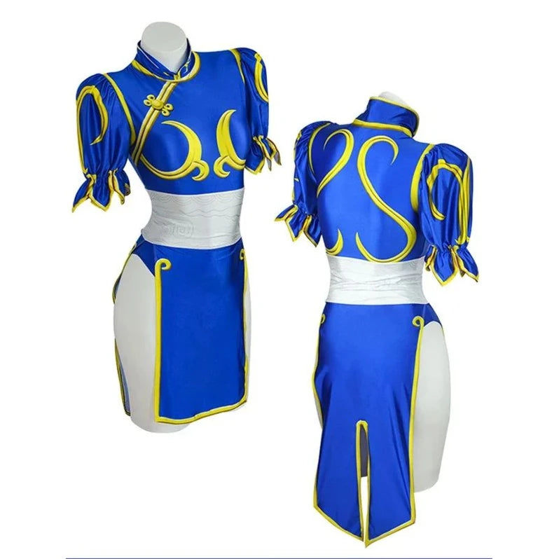 Chun Li Cosplay Dress Full Set Jackie Kung fu Halloween Party Suit