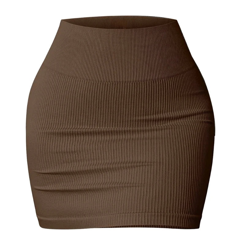 Elastic High Waist Bodycon Pencil Mini Skirt