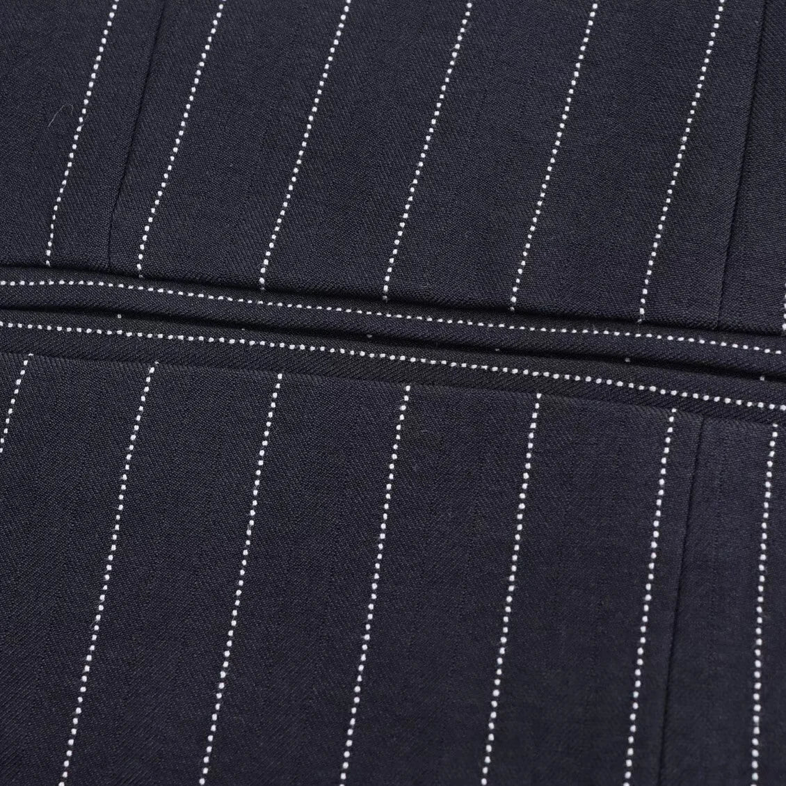 Loose Fine Stripes Long Sleeve Double-breasted Suits Blazer Coat