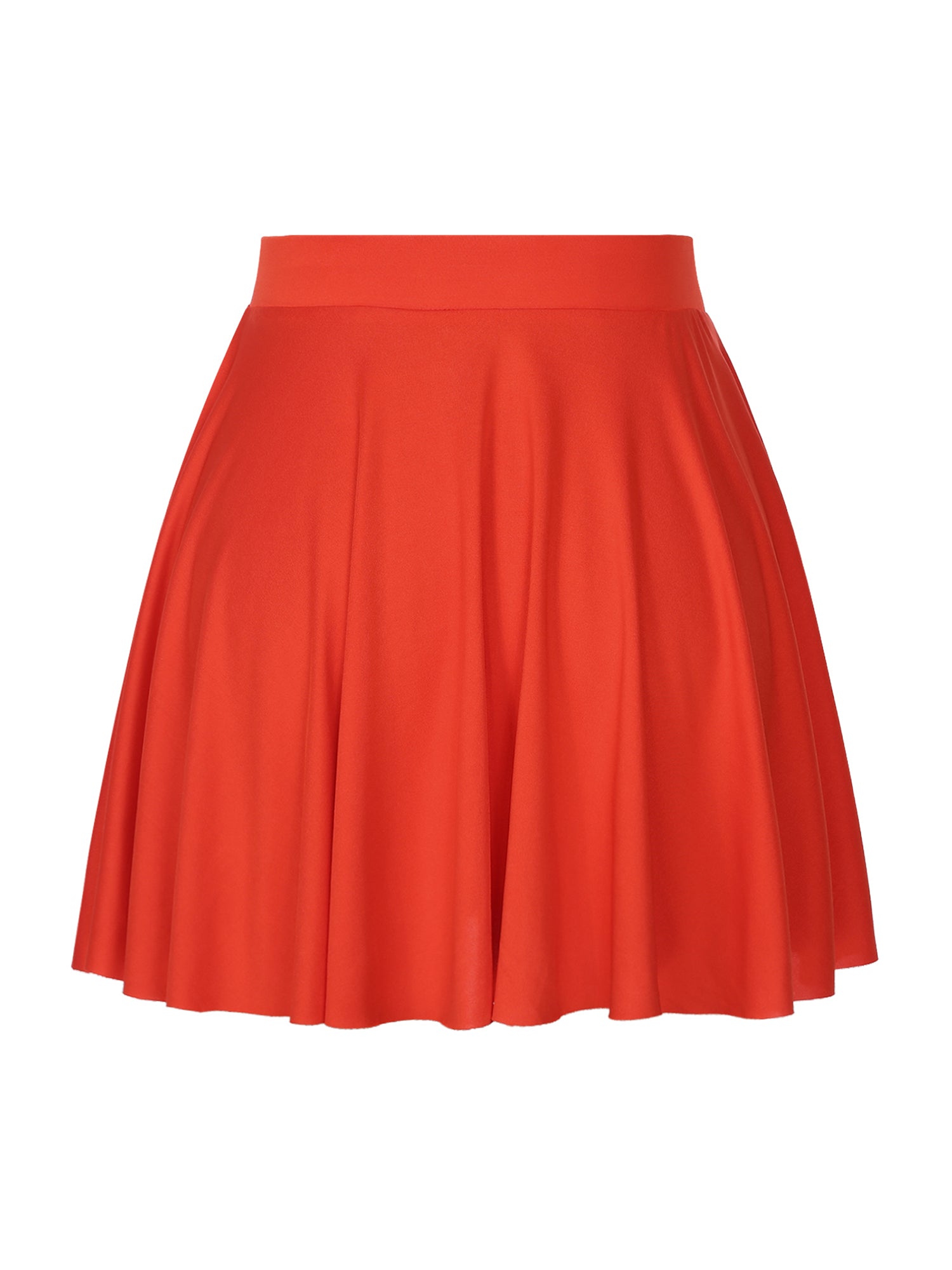Elastic Waistband Flared Ruffles Skirts