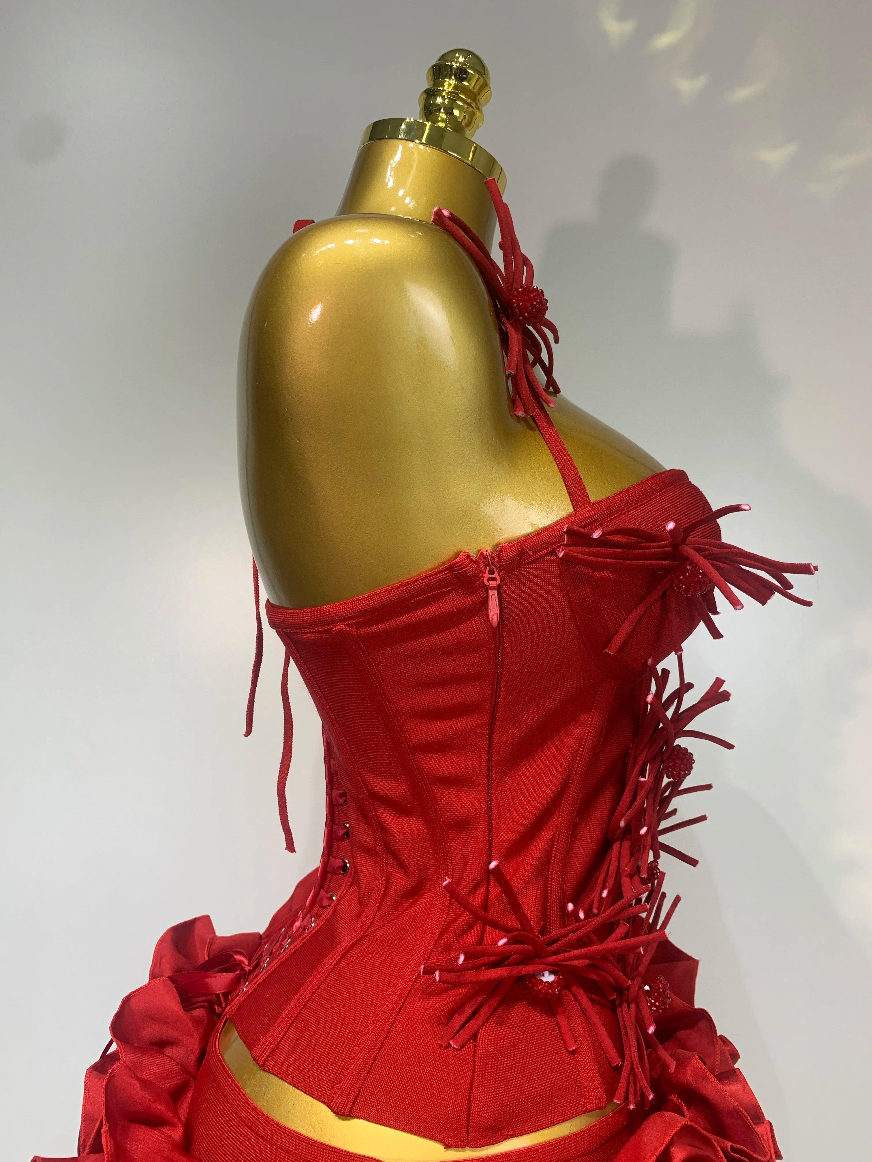 Elegant Luxury Halter Bandage Cocktail Dress