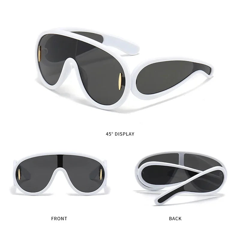 Luxury Wave Mask Trending Sunglasses