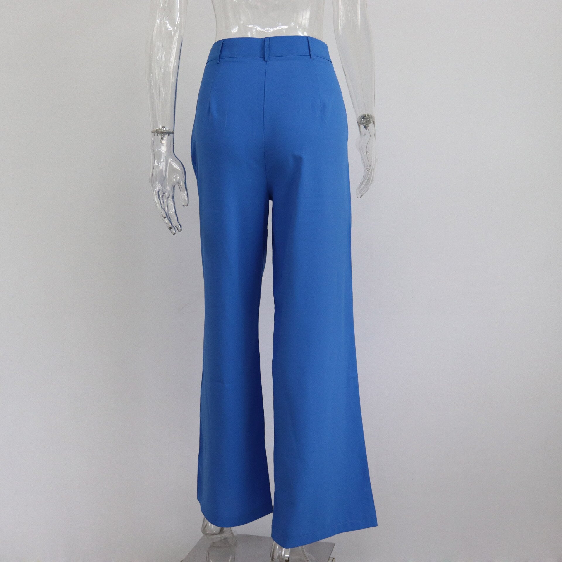 Casual High-waisted Straight Trousers