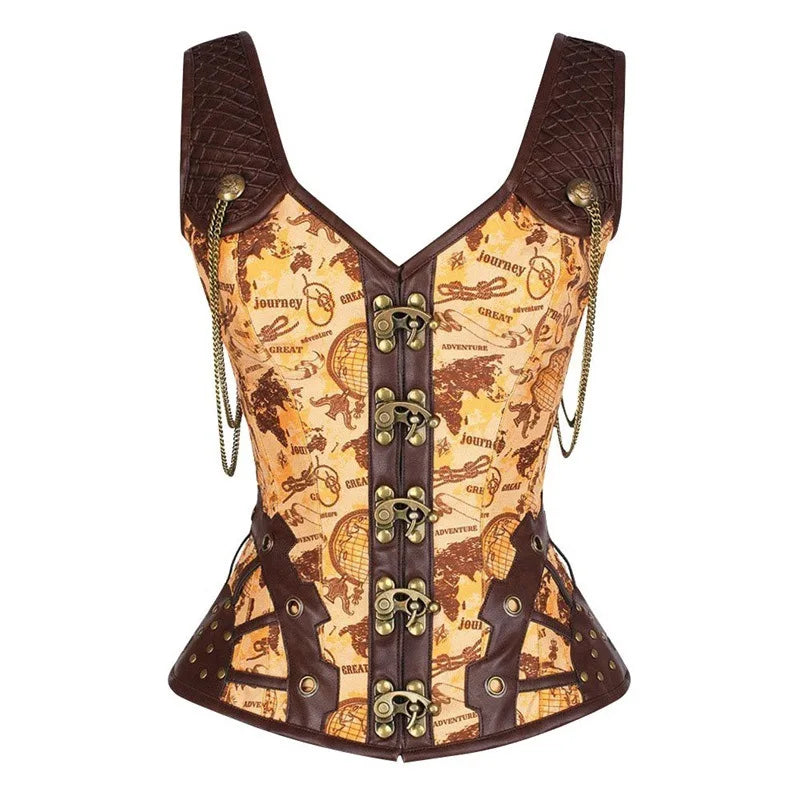 Medieval Steampunk Viking Pirate Gothic Corset
