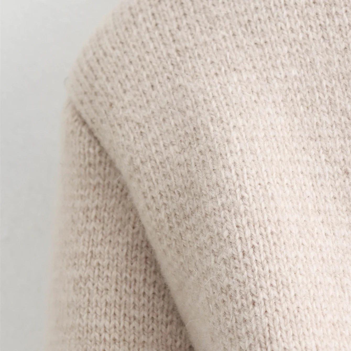 Knitted Long Sleeve V-neck Single Buckle Jacket Blazers