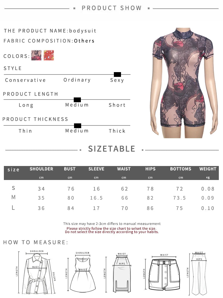Backless See Through Short Romper