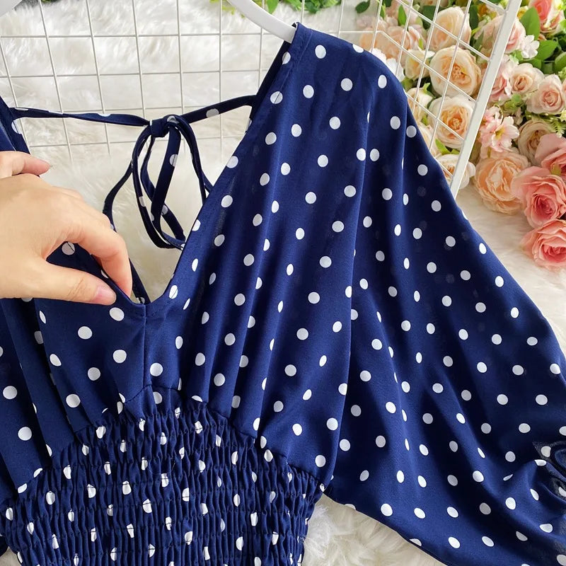 V Neck Dolman Sleeves Floral Print Wide Leg Jumpsuit