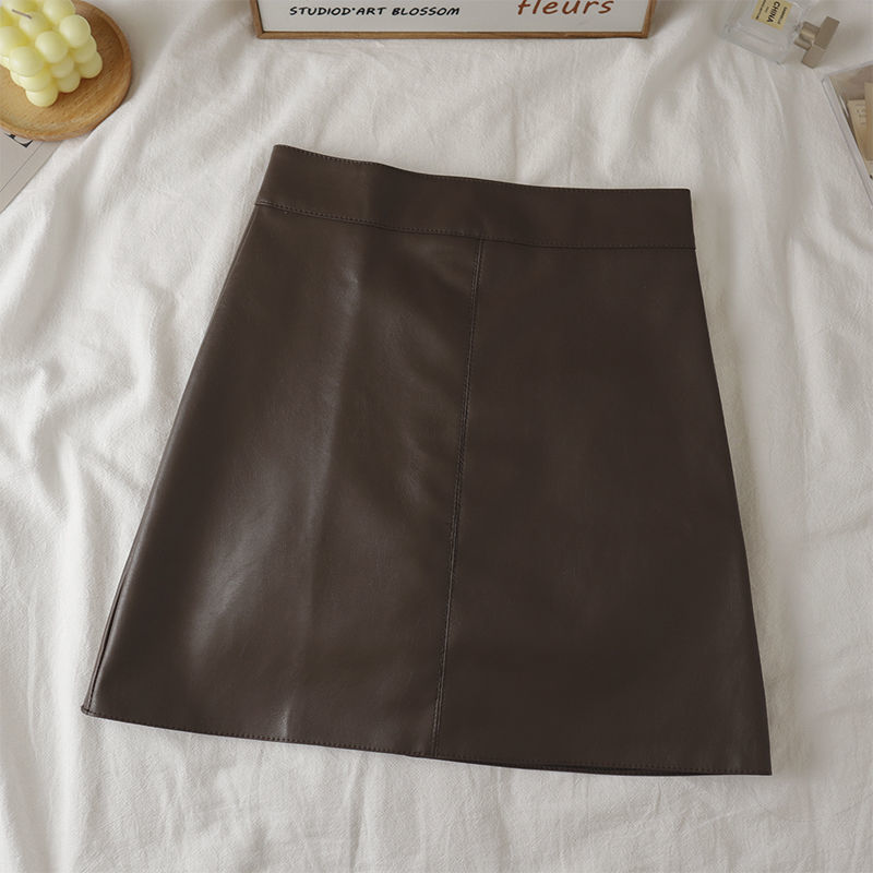 yk2 High Waist Zipper Solid Short Skirt