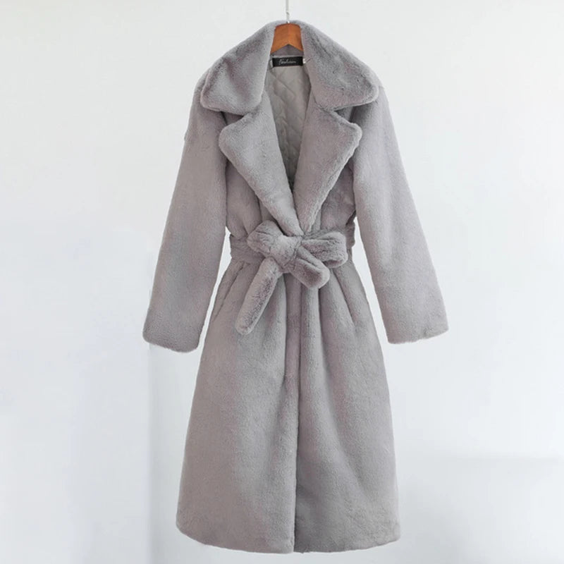 Faux Soft Mink Fur Loose Coat