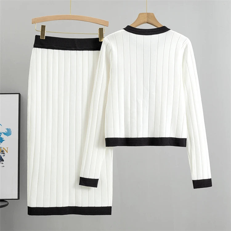 Color Block Print T-shirt High Waist Wrap Hip Two-piece Set