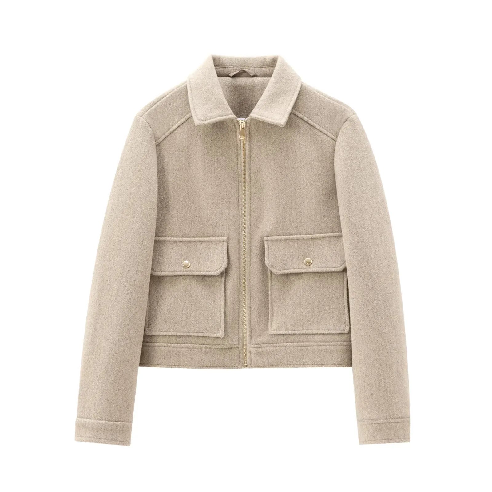 Long Sleeve Regular Fit Single Piece Winter Jacket.