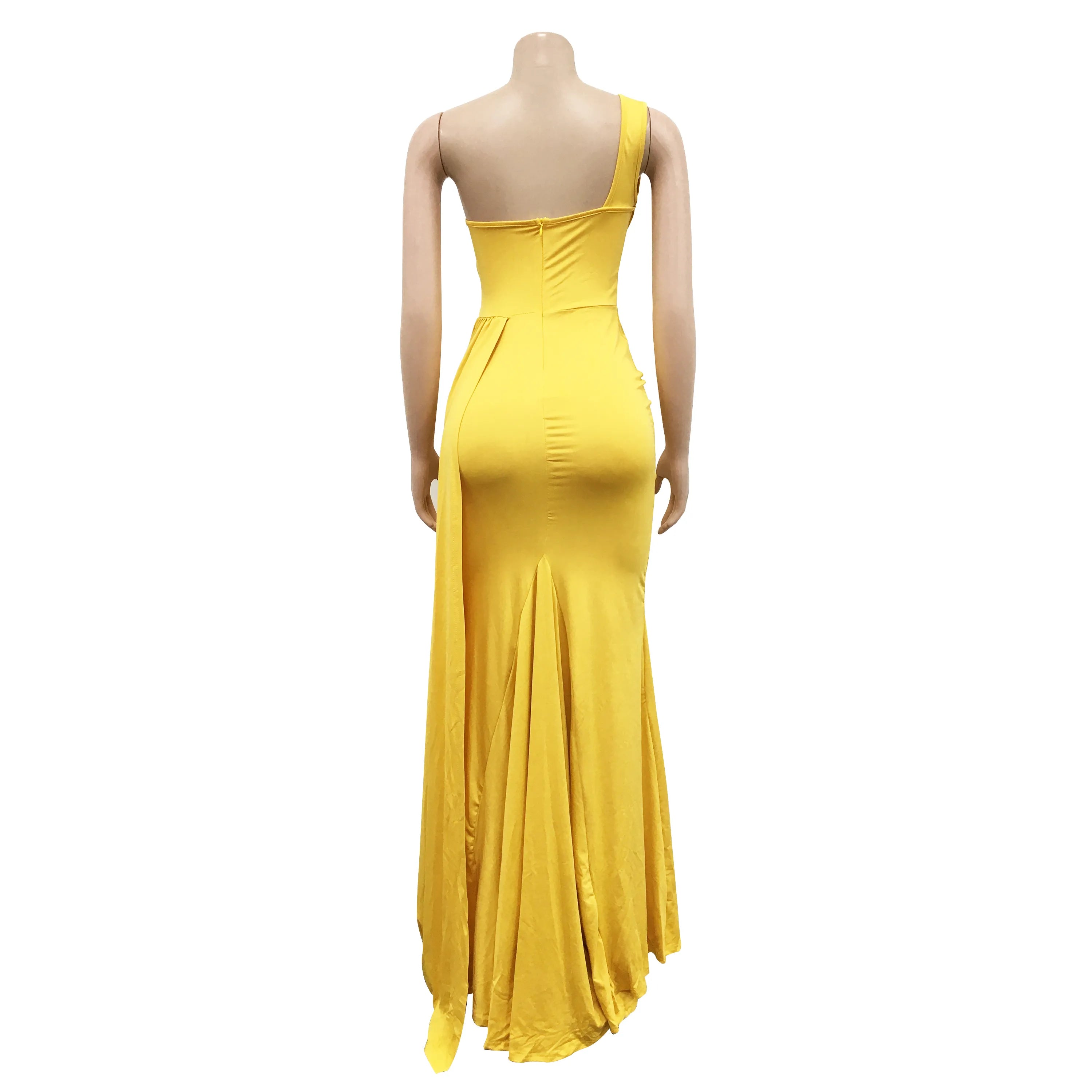 Elegant Sleeveless One Shoulder Long Maxi Formal Dresses