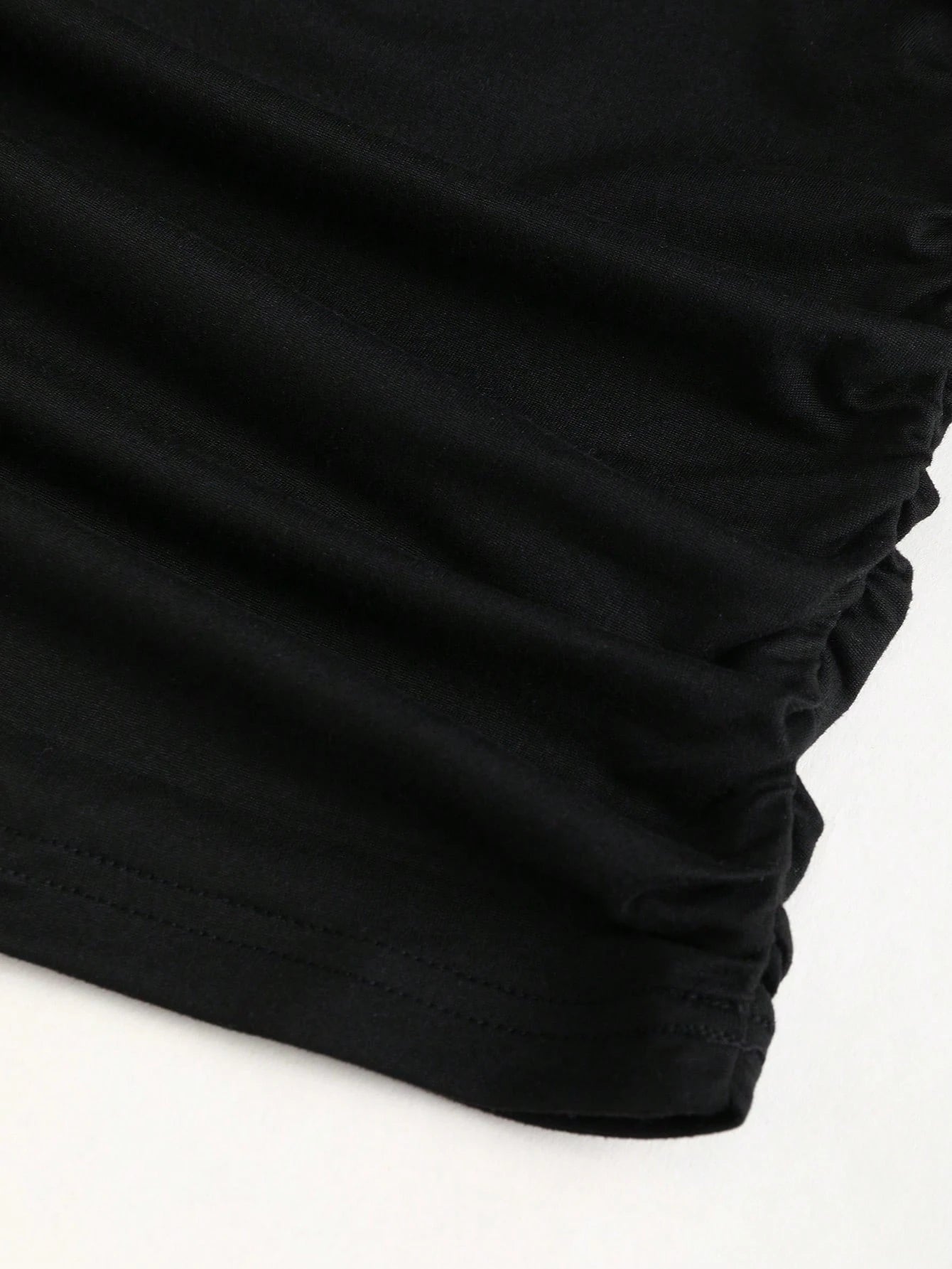 Backless Pleating V-Neck Back Tie Halter Slim Fit Mini Dress