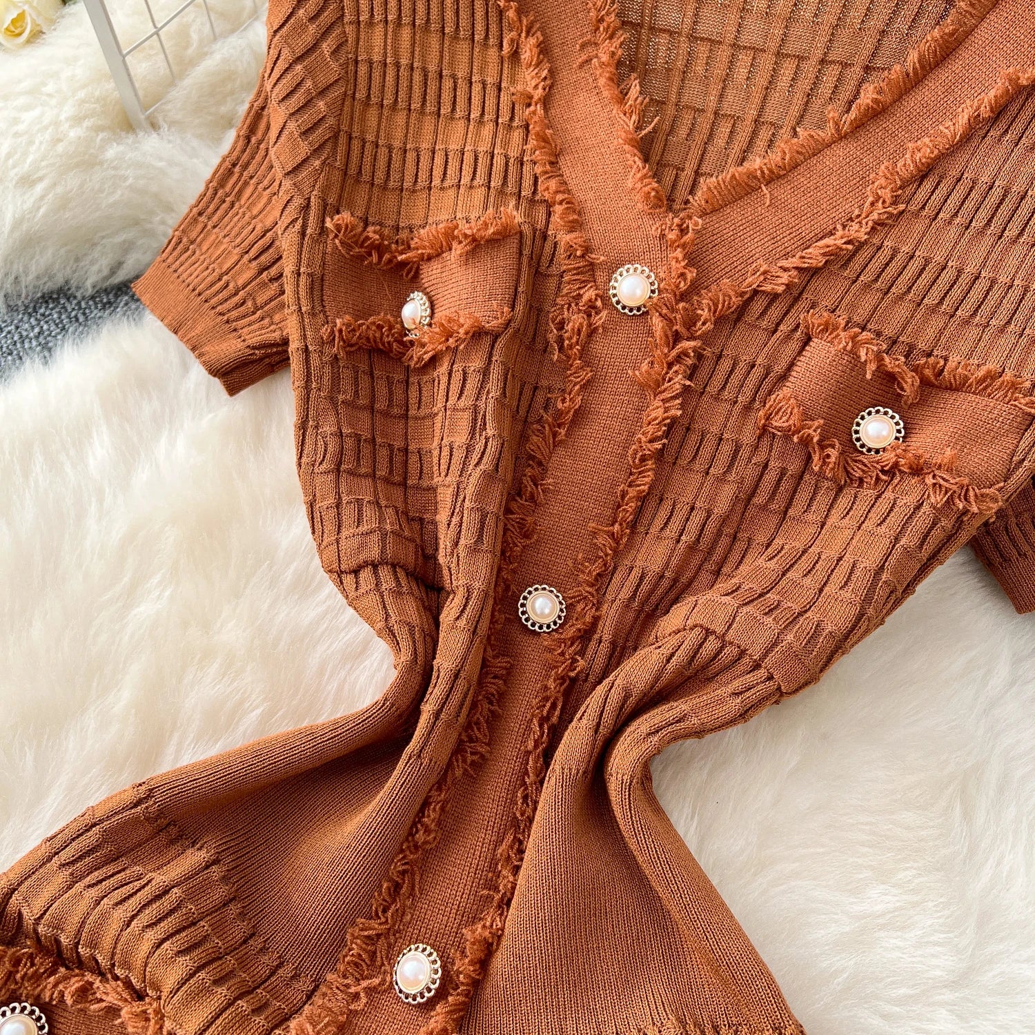 High Quality Elastic Knitted Vintage Long Sundress