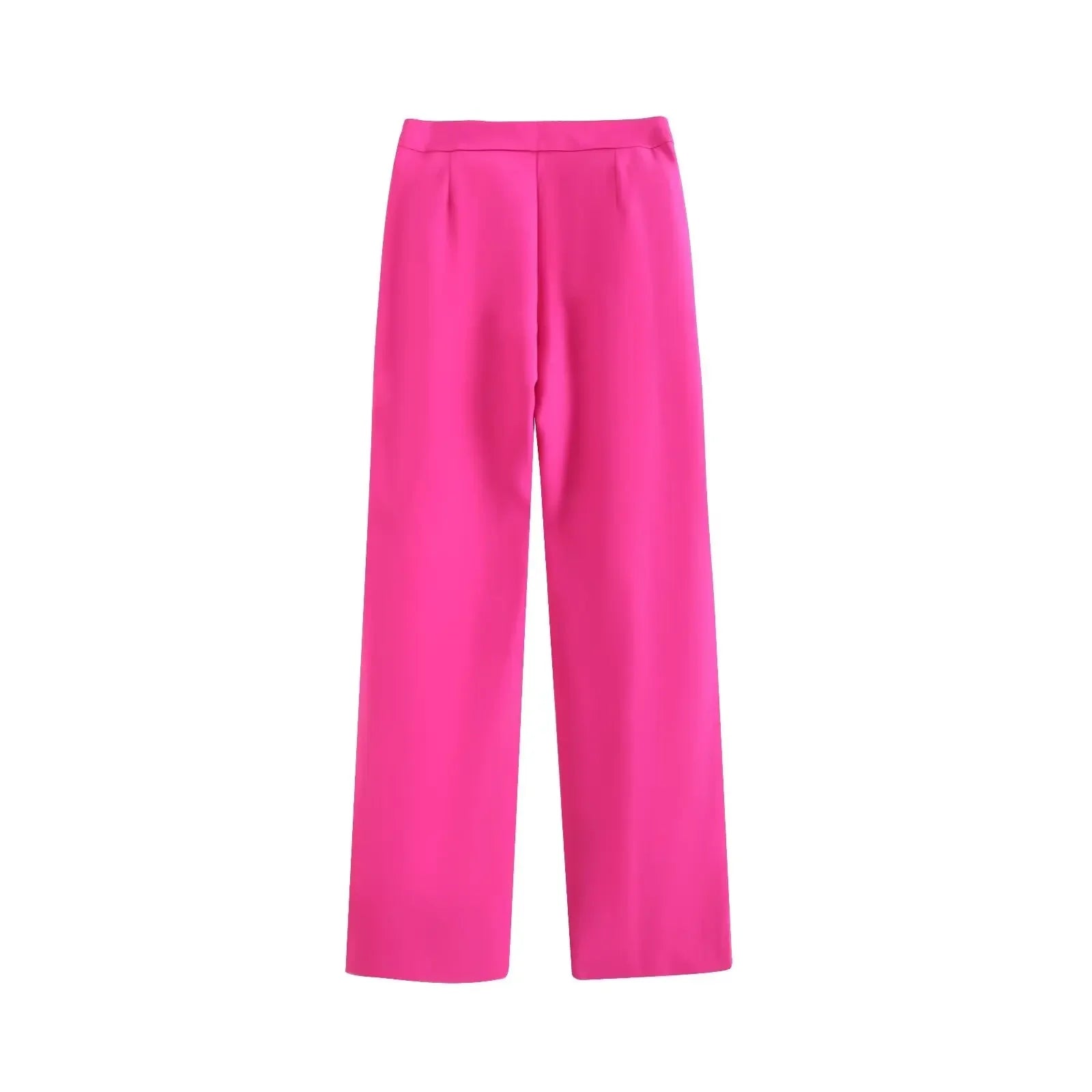 Long Sleeve Belt Bow Blazers Suit Coat Chic Female High Waist Trousers Two Piece Sets