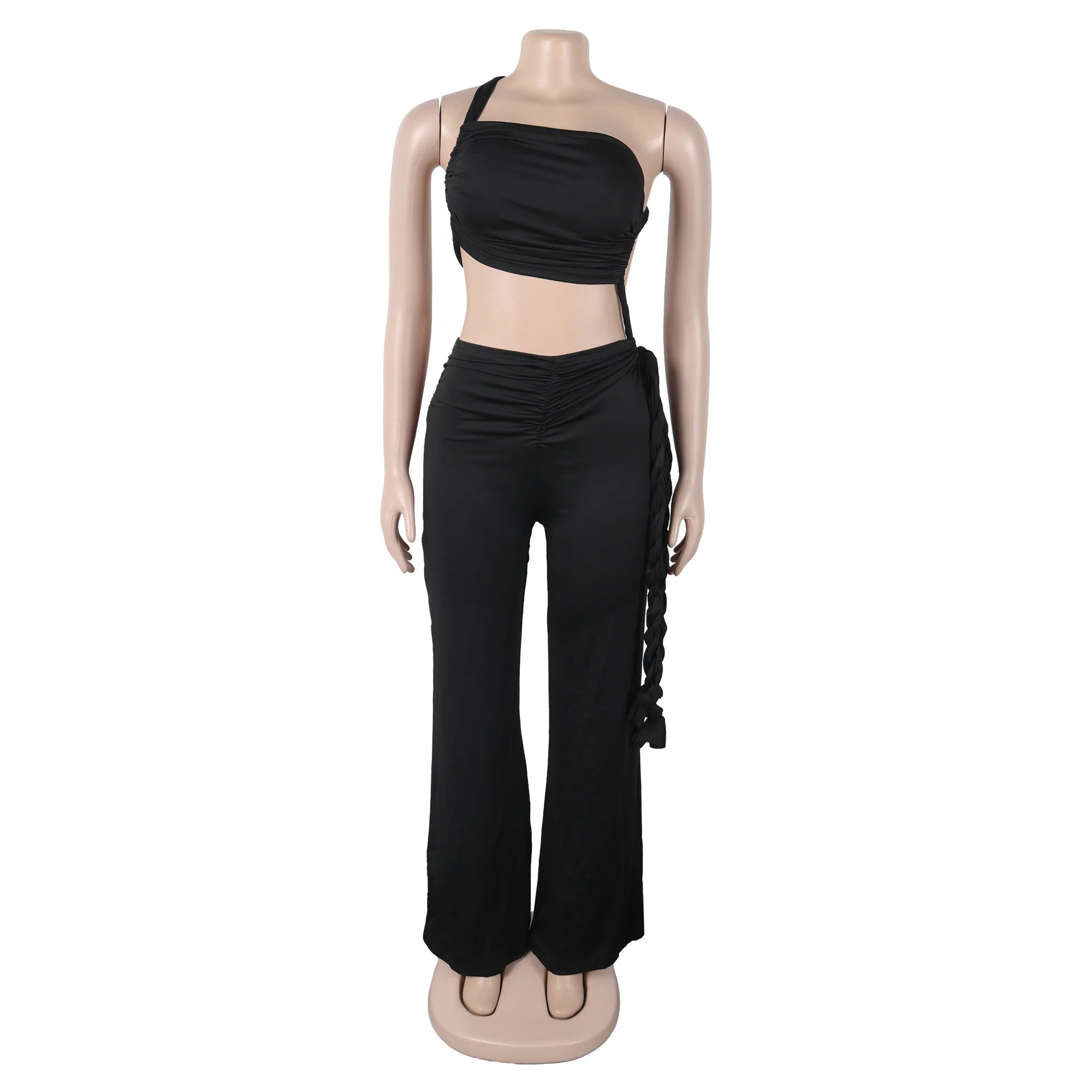 Ruched Patchwork Bodycon Jumpsuits