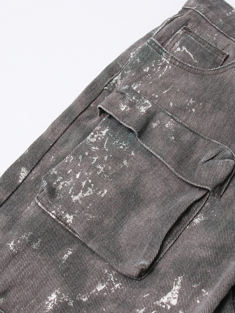 Denim Loose Cargo Camouflage  Jeans