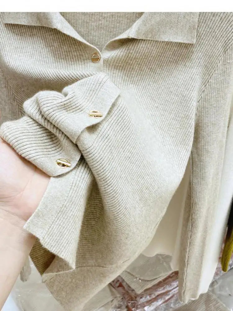 Single Breasted Knitted Sweater Cardigan Jumpers