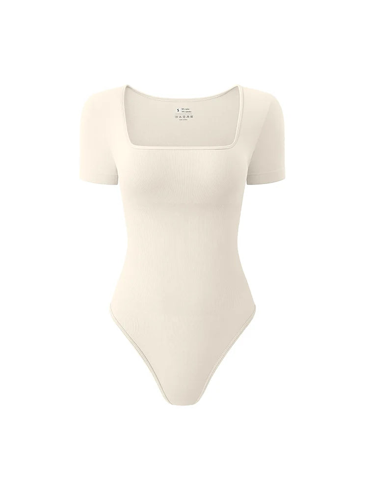 Sleeveless Square Neck Yoga Bodysuit