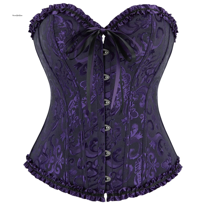 Elegant Gothic Floral Corsets
