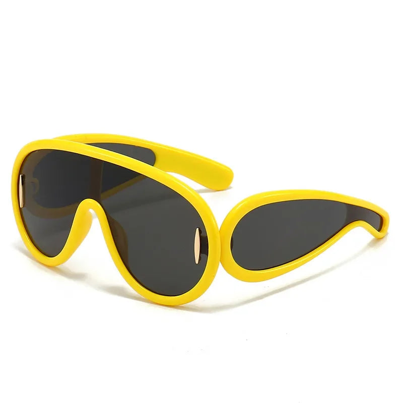 Luxury Wave Mask Trending Sunglasses