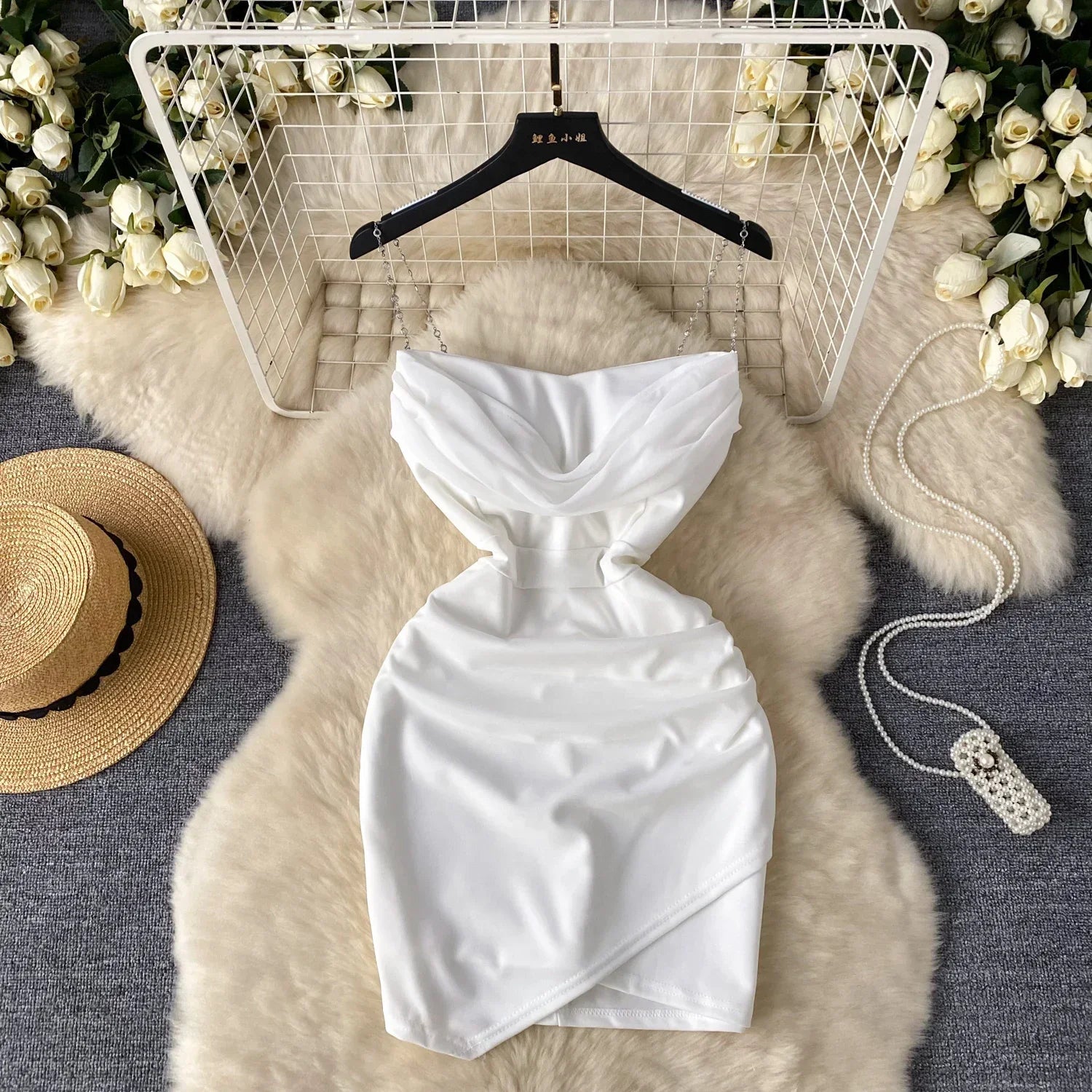 Pleated  Vintage Chic Slim Pencil dresses