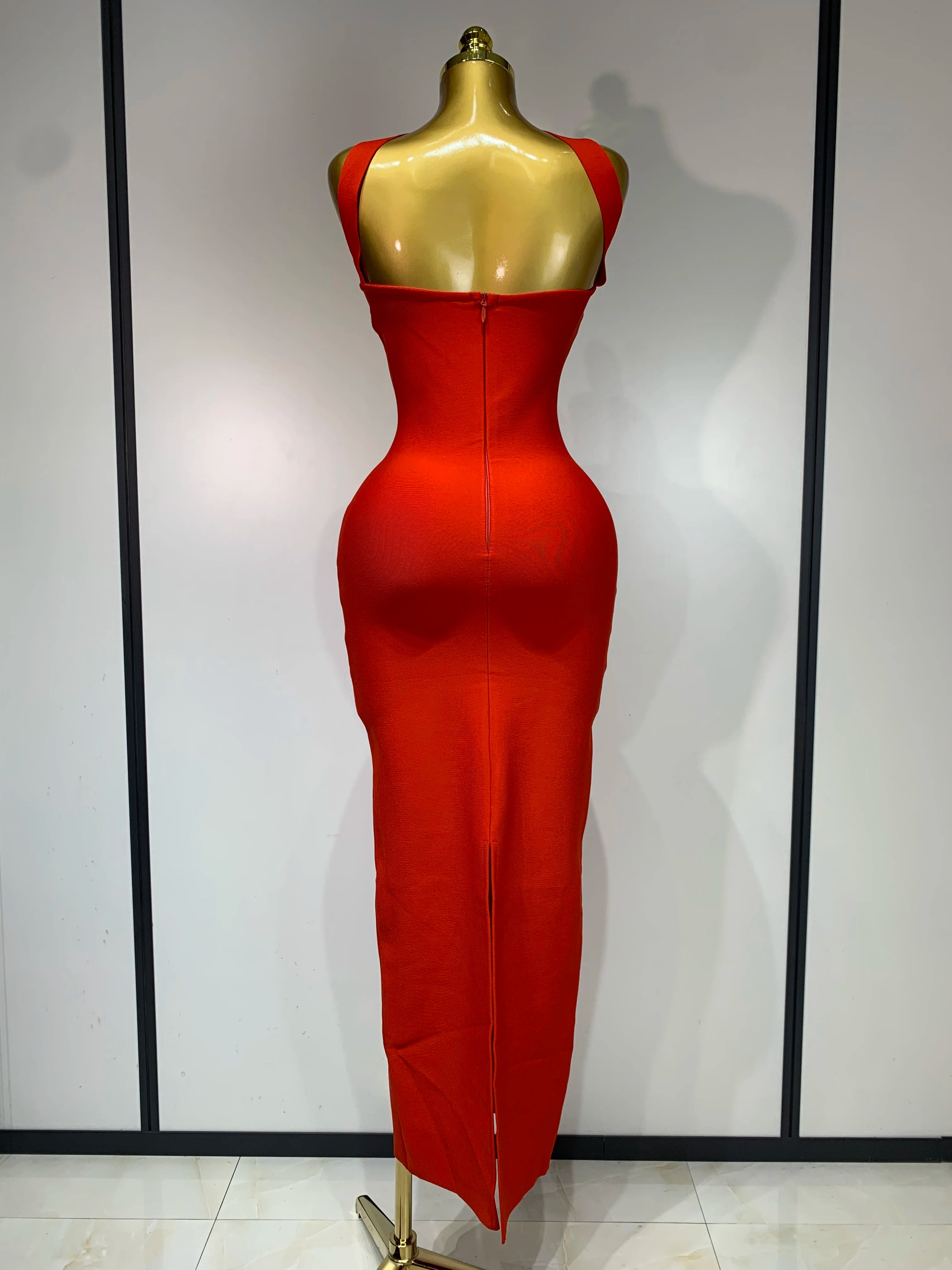 Backless Bodycon Bandage Sleeveless Maxi Long Elegant Luxury Dress