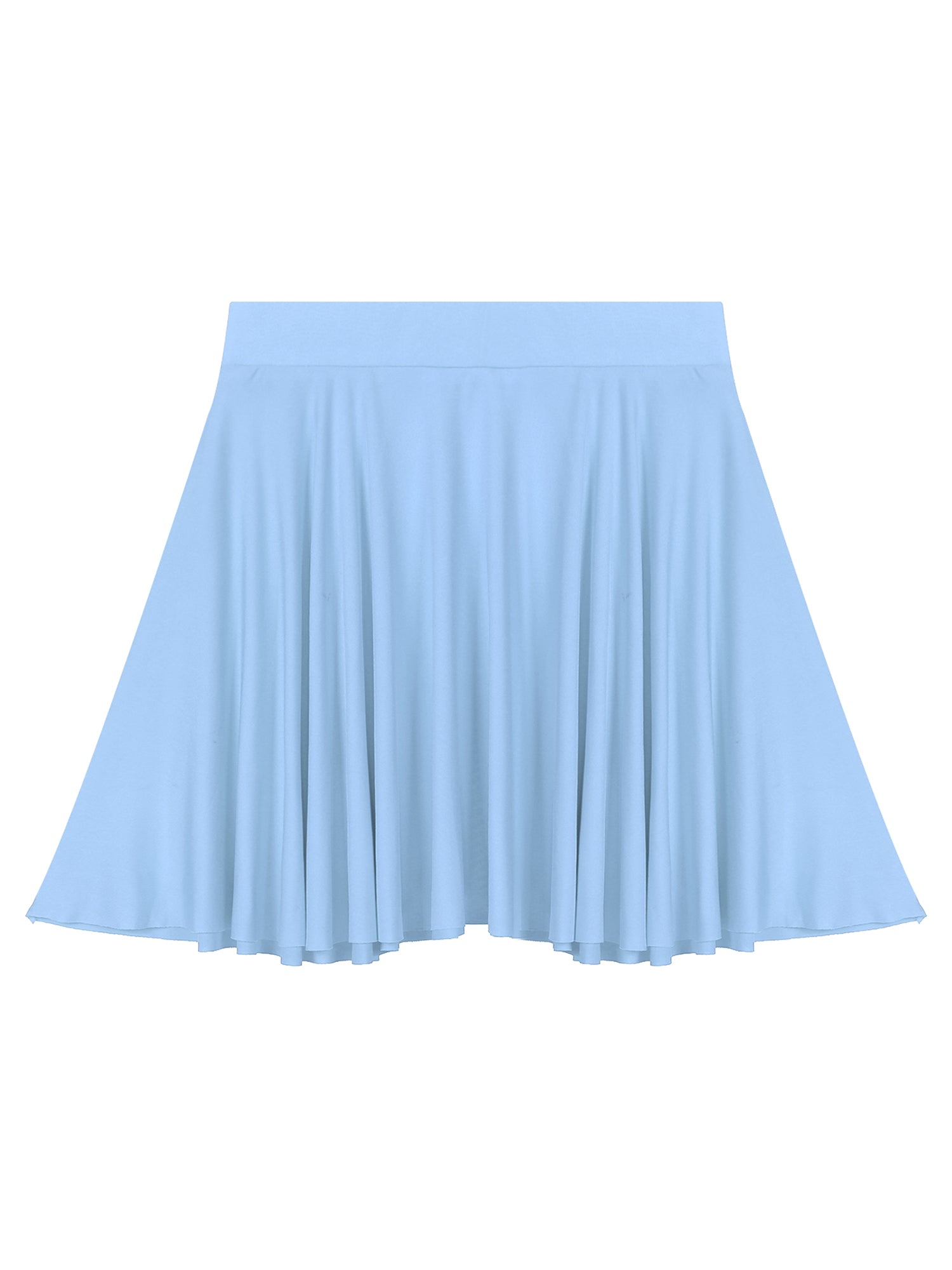 Elastic Waistband Flared Ruffles Skirts