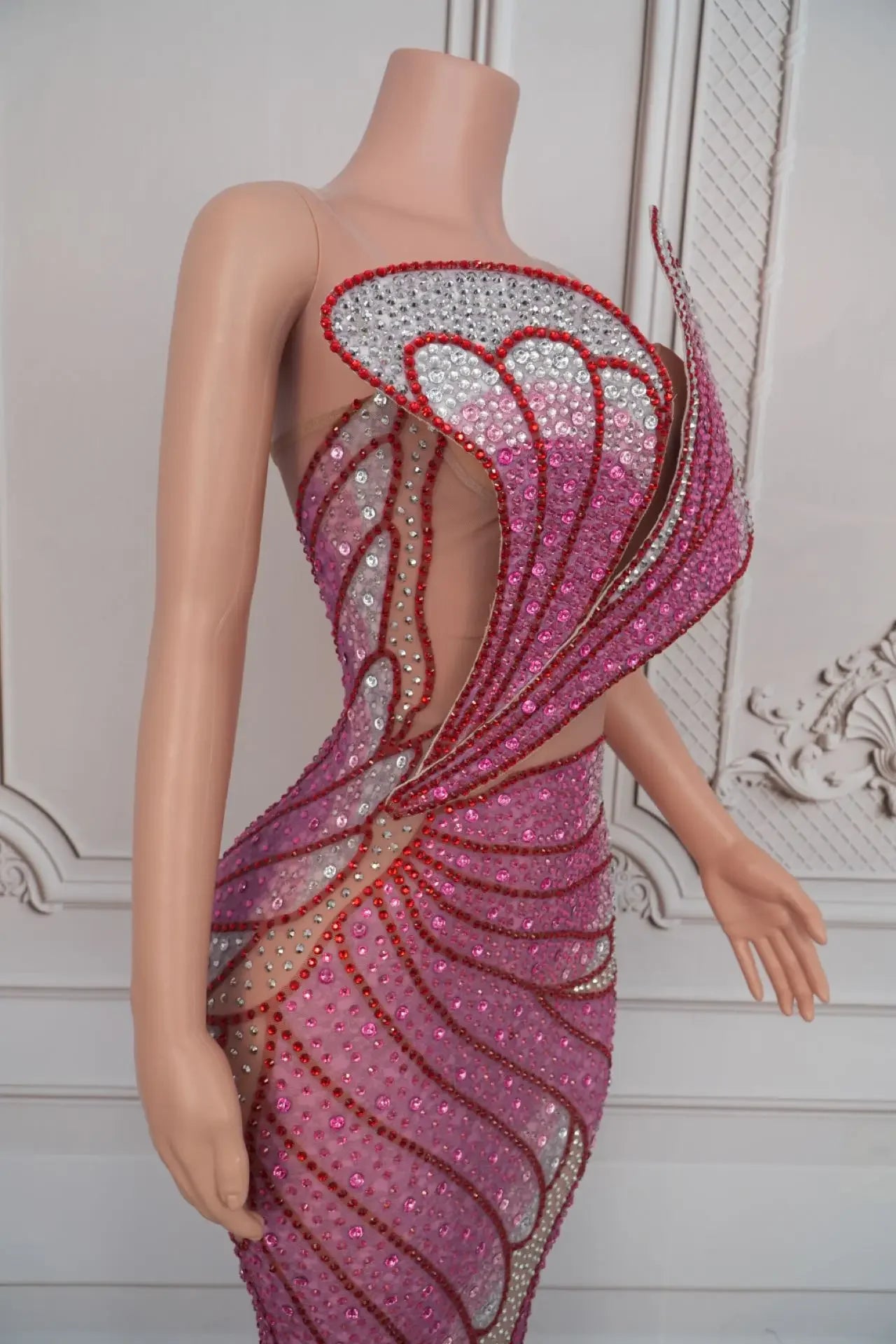 Luxurious Rhinestones Long Dress