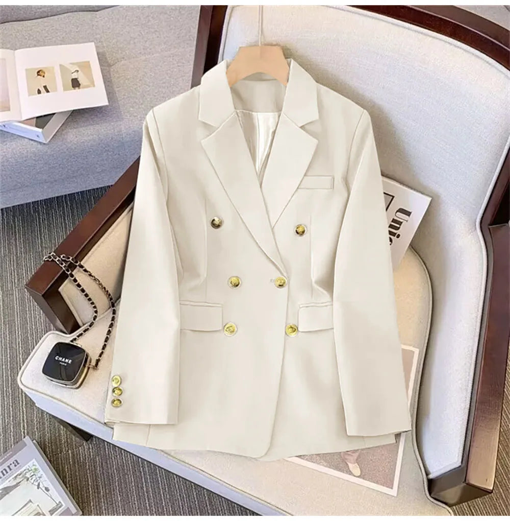 Casual Long Sleeve Slim Double Blazer Jackets