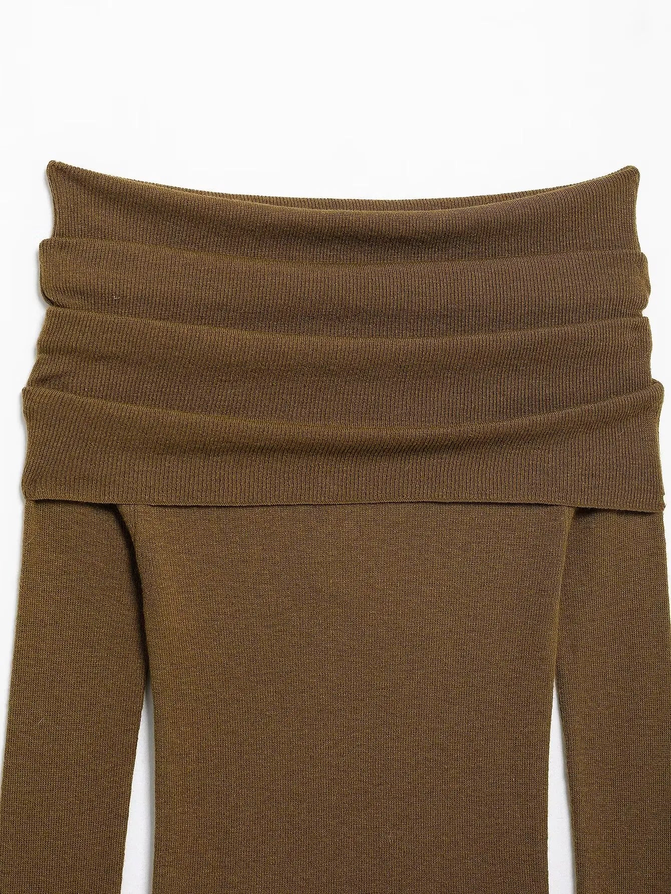 Off Shoulder Long Sleeves Chic Knit Sweaters