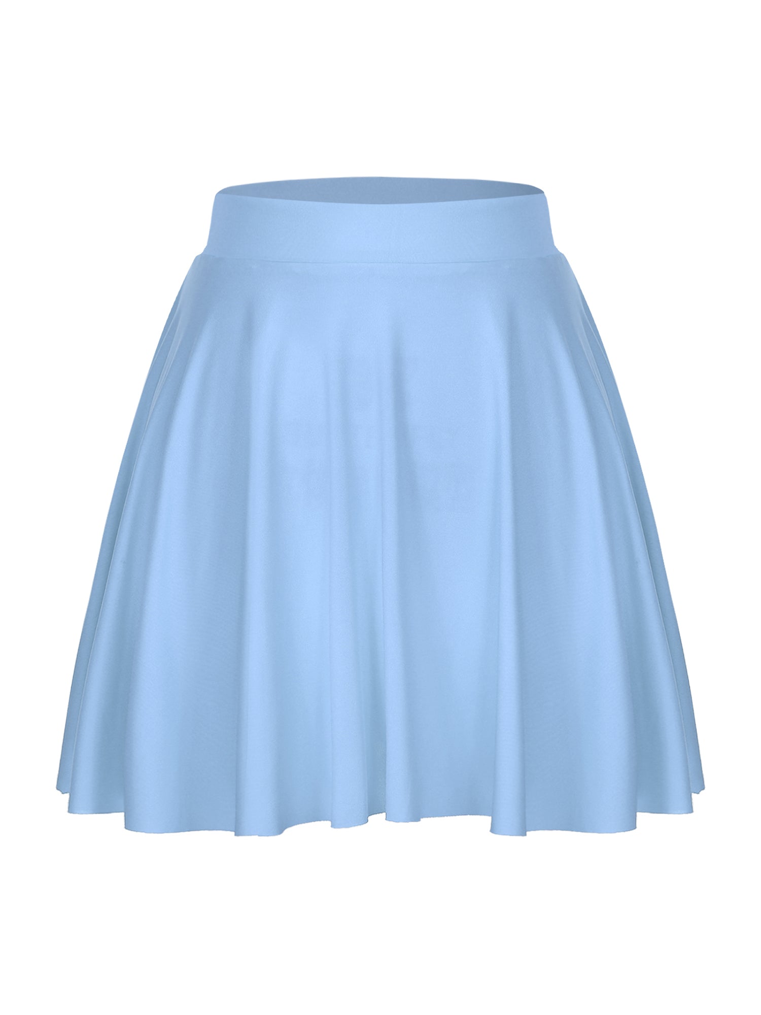 Elastic Waistband Flared Ruffles Skirts