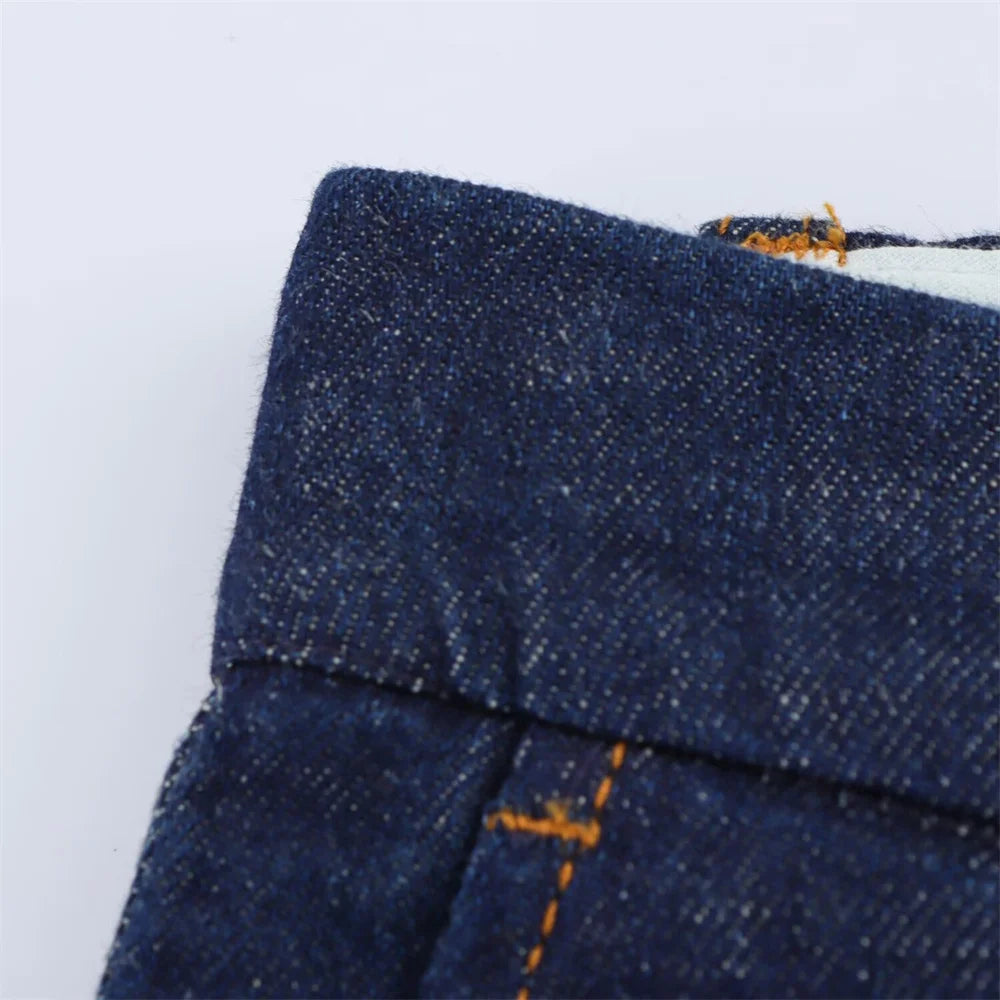 Denim Set Loose Fit Button Down Shirt With Wide Leg Pants