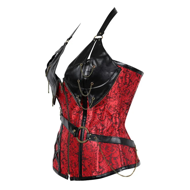 Medieval Viking Pirate Steampunk Leather Corset