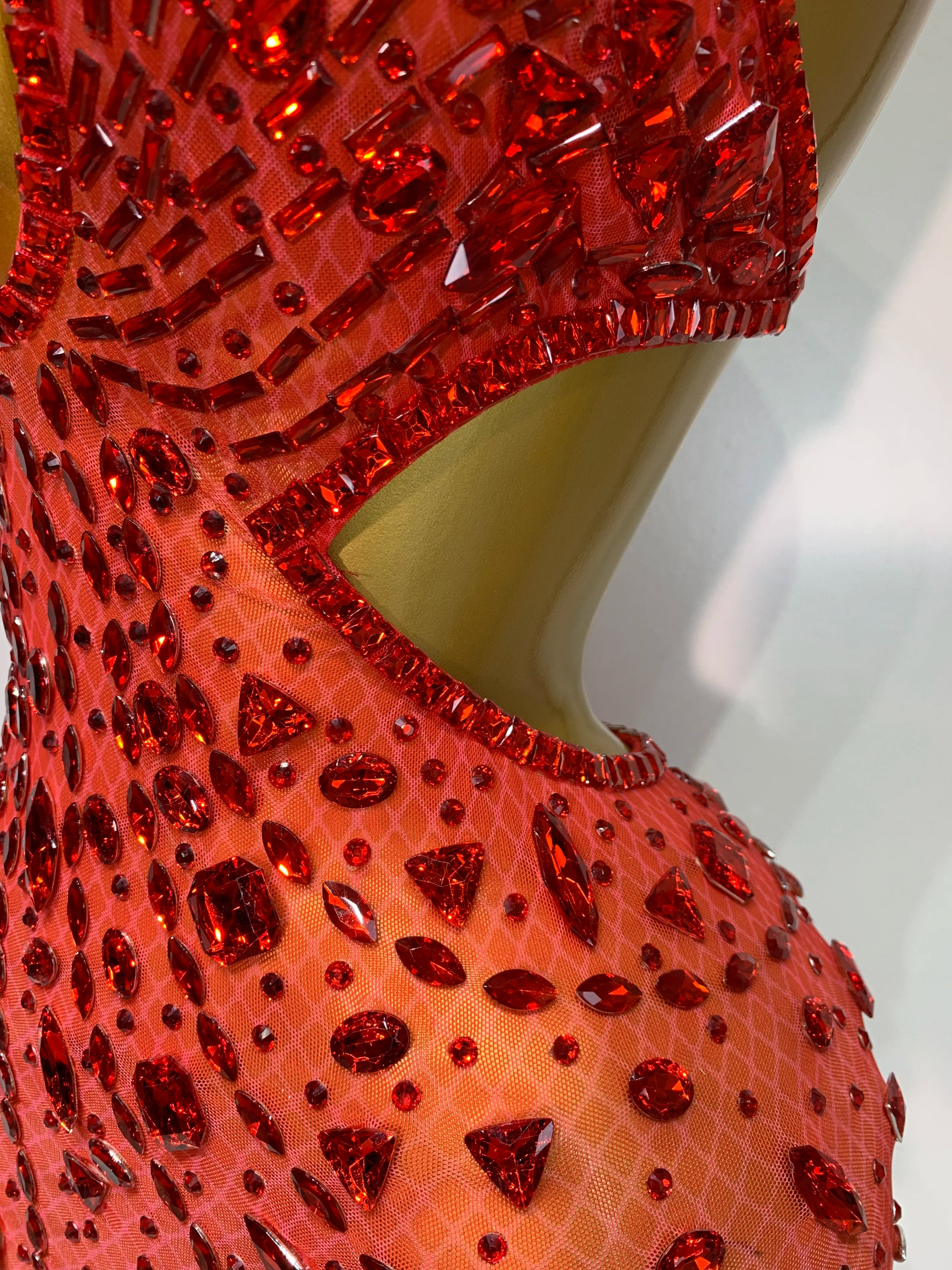 See Through Sparkly Diamond Dress