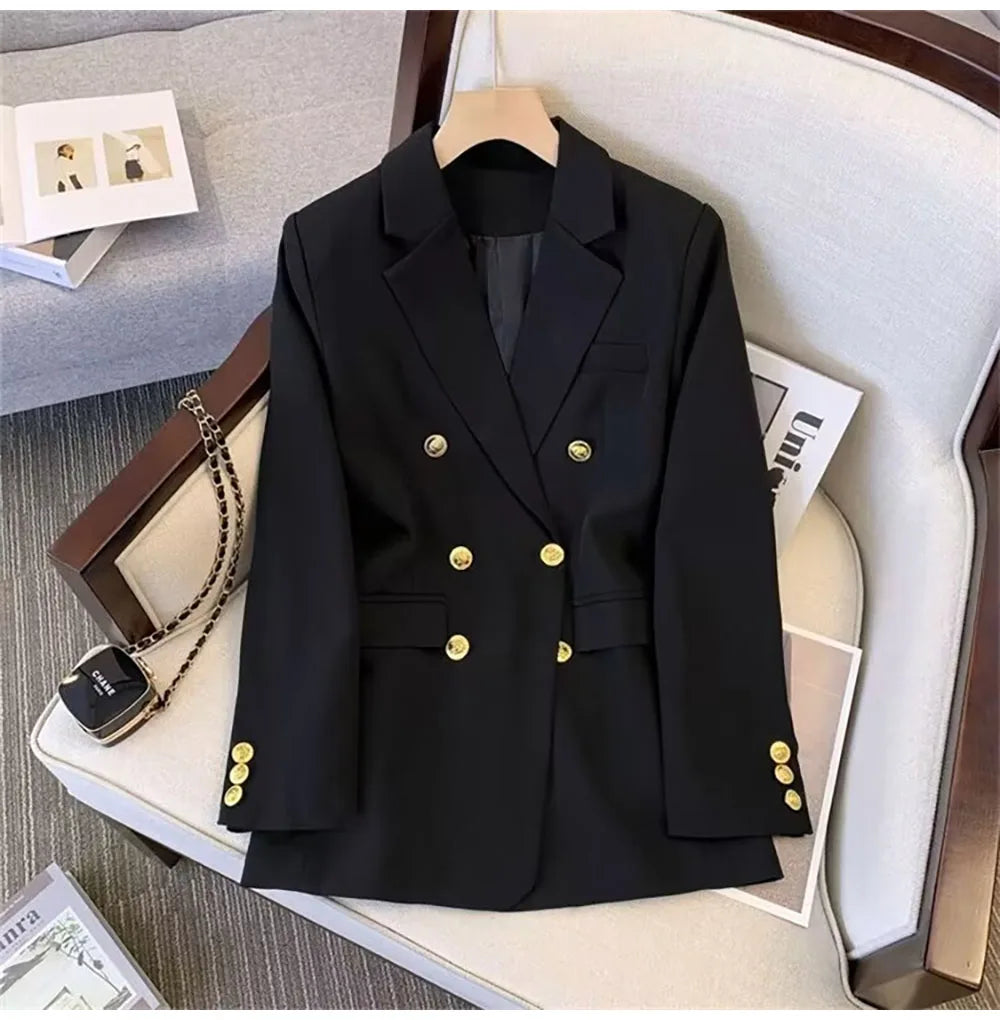 Casual Long Sleeve Slim Double Blazer Jackets