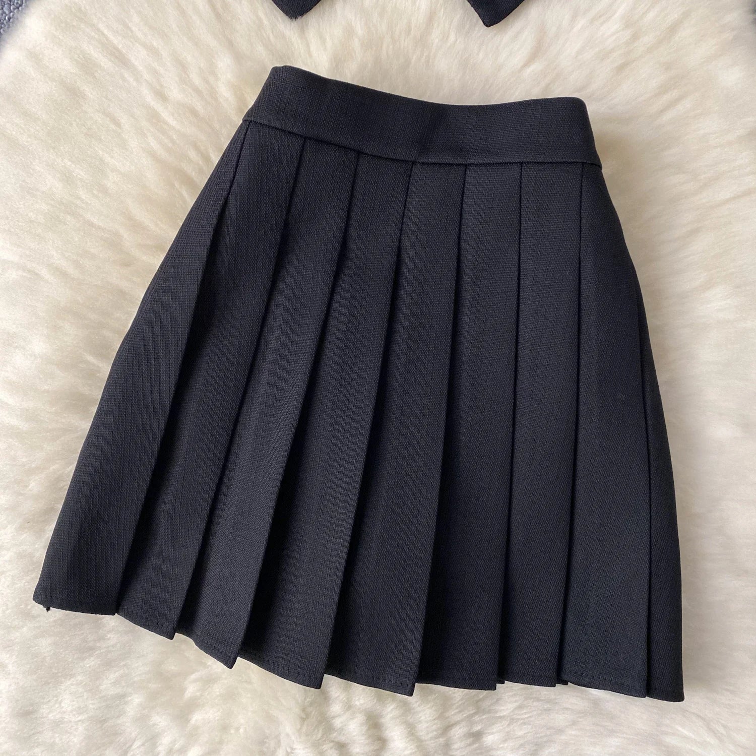 French Camisole+ Pleated Skirt Two Piece Set