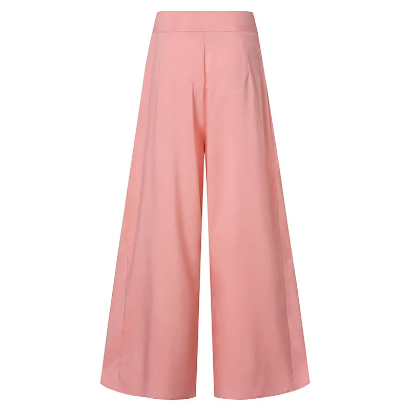 Elegant High Waist Wide Leg Pants Trousers