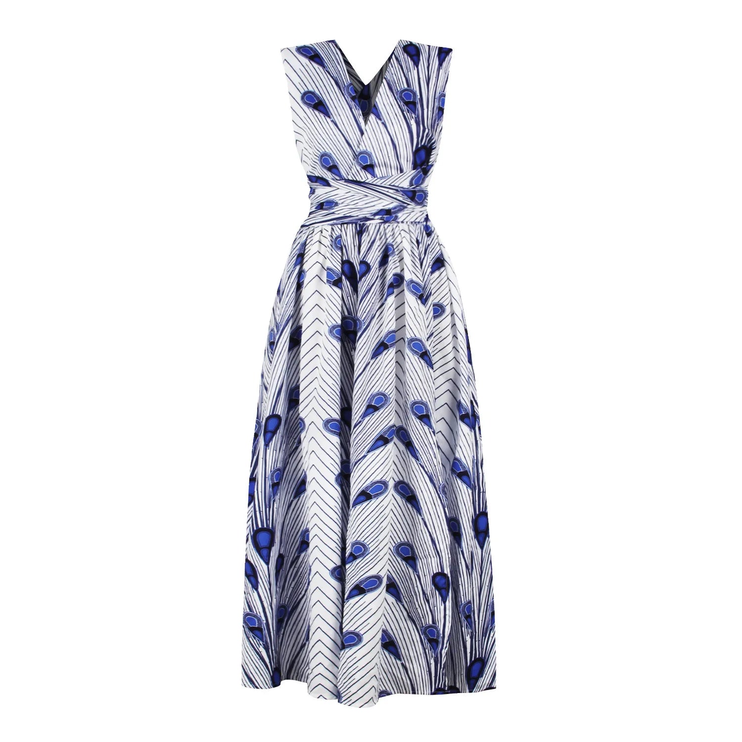 African Style High Waist Printed Floor Length Gown