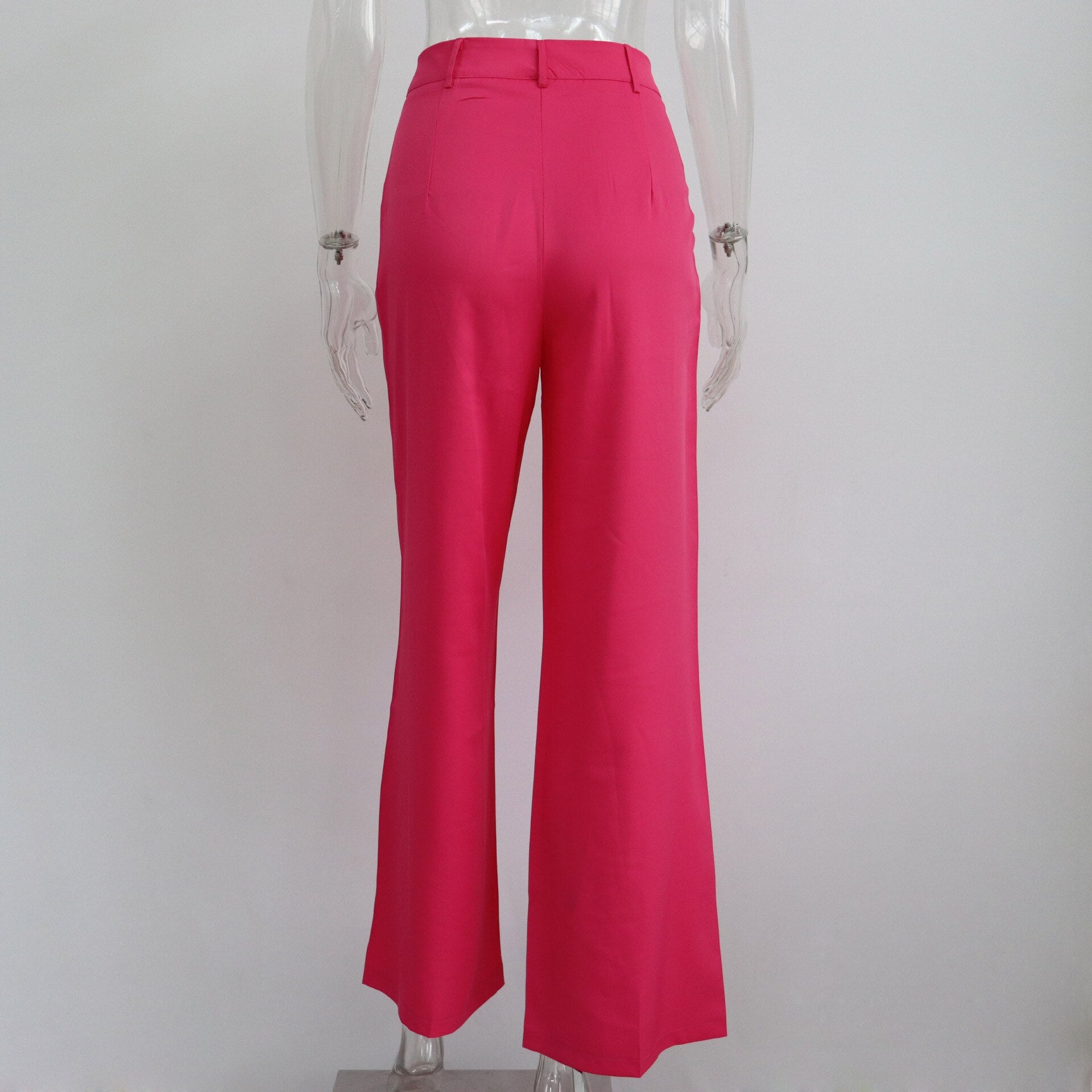 Casual High-waisted Straight Trousers