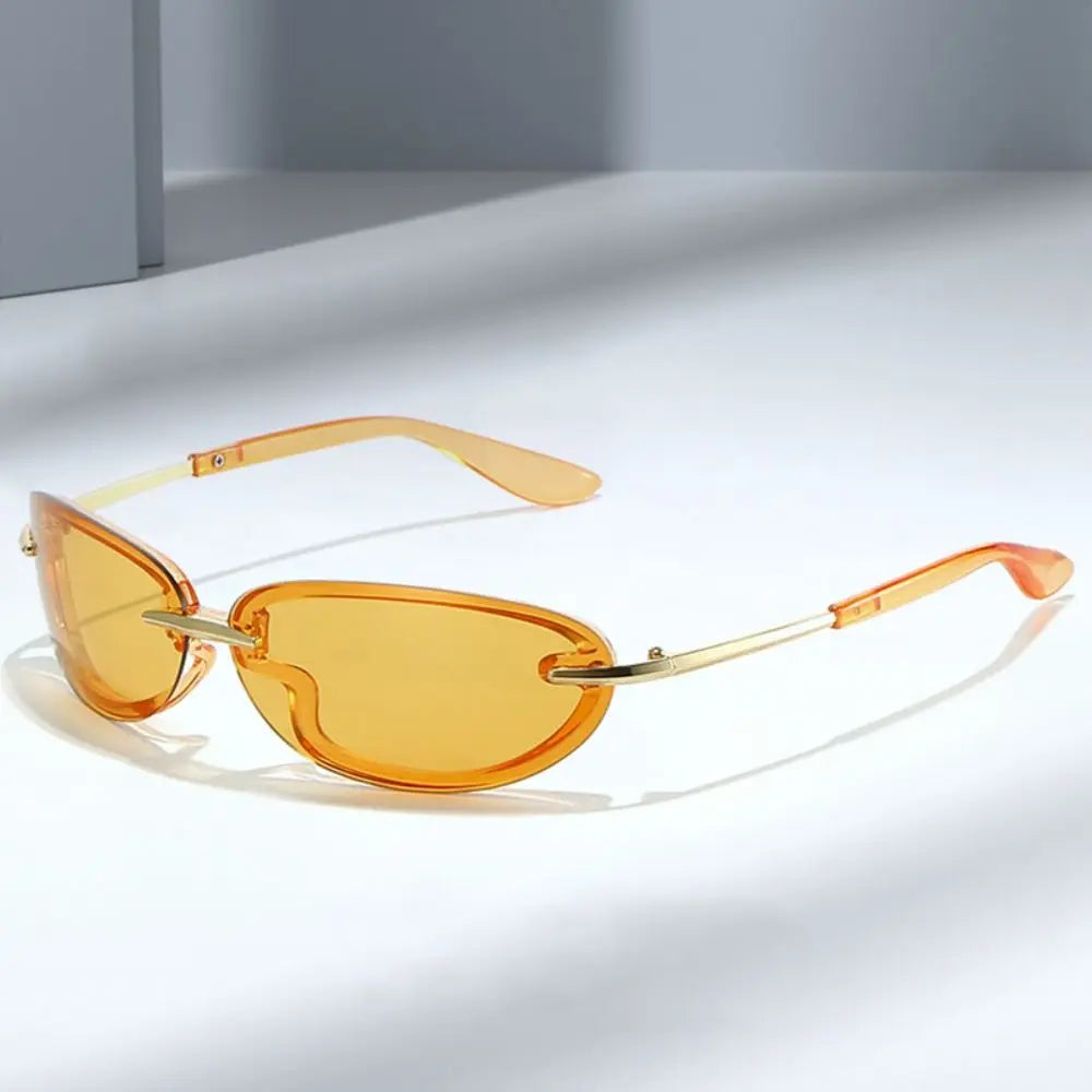 Futuristic Y2K Candy Color Rectangle Sunglasses