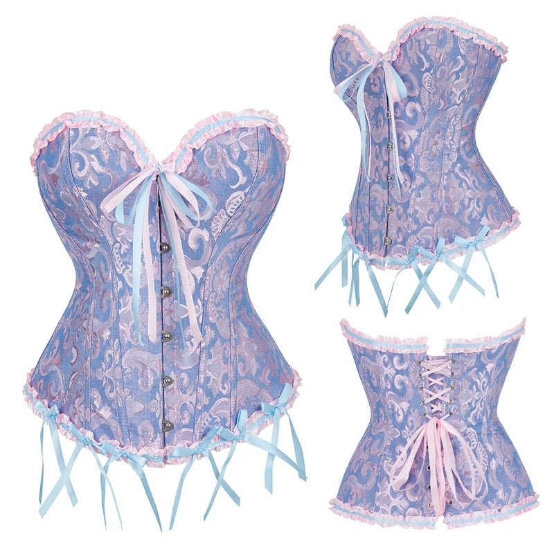 Elegant Gothic Floral Corsets