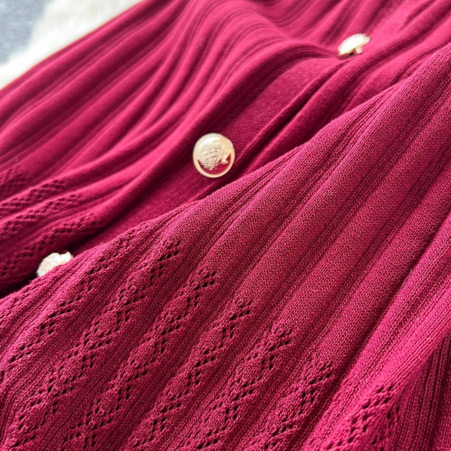 Office Lady Dress O Neck Sleeveless Single Breasted Chic Knitted Dress