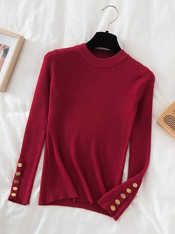 casual autumn winter o-neck chic sweater