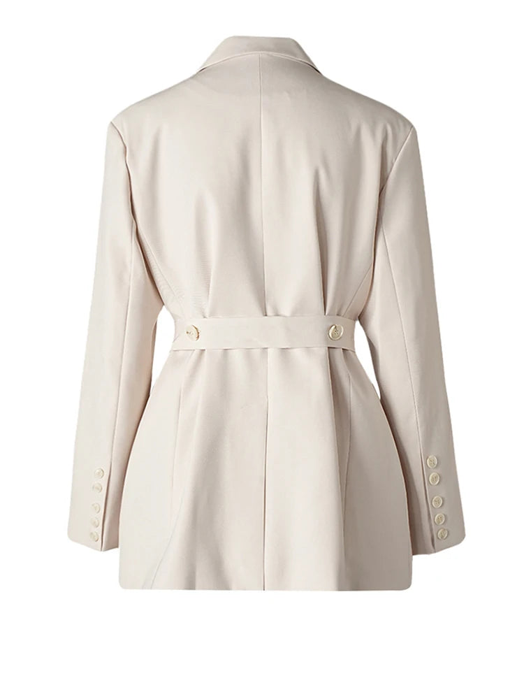 Elegant Lapel Long Sleeve Blazer Jacket